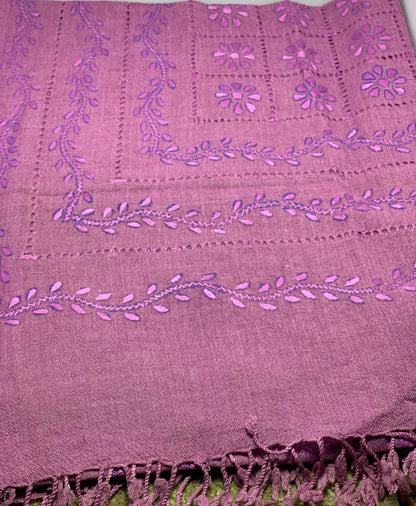 Gulshan – Floral Swati Islampur Wool Shawl